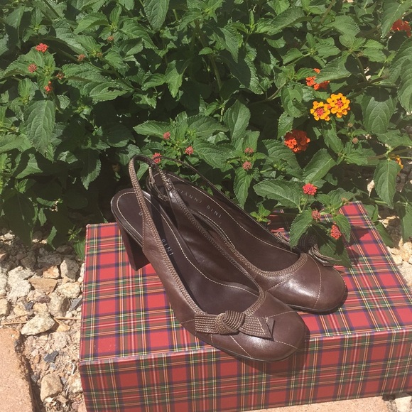 GIANNI BINI DARK BROWN HEELS - Picture 3 of 4